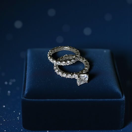 Vega Round CZ Bride set in 925 Sterling Silver