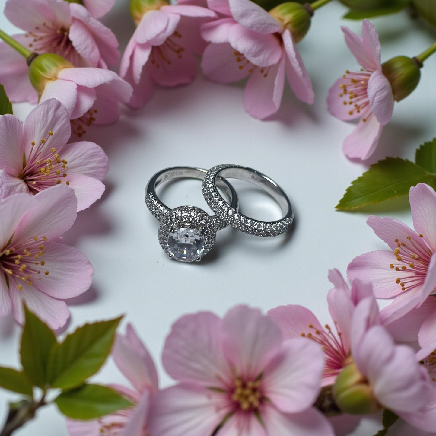 Zara Oval Cut CZ Bride Set in 925 Sterling Silver