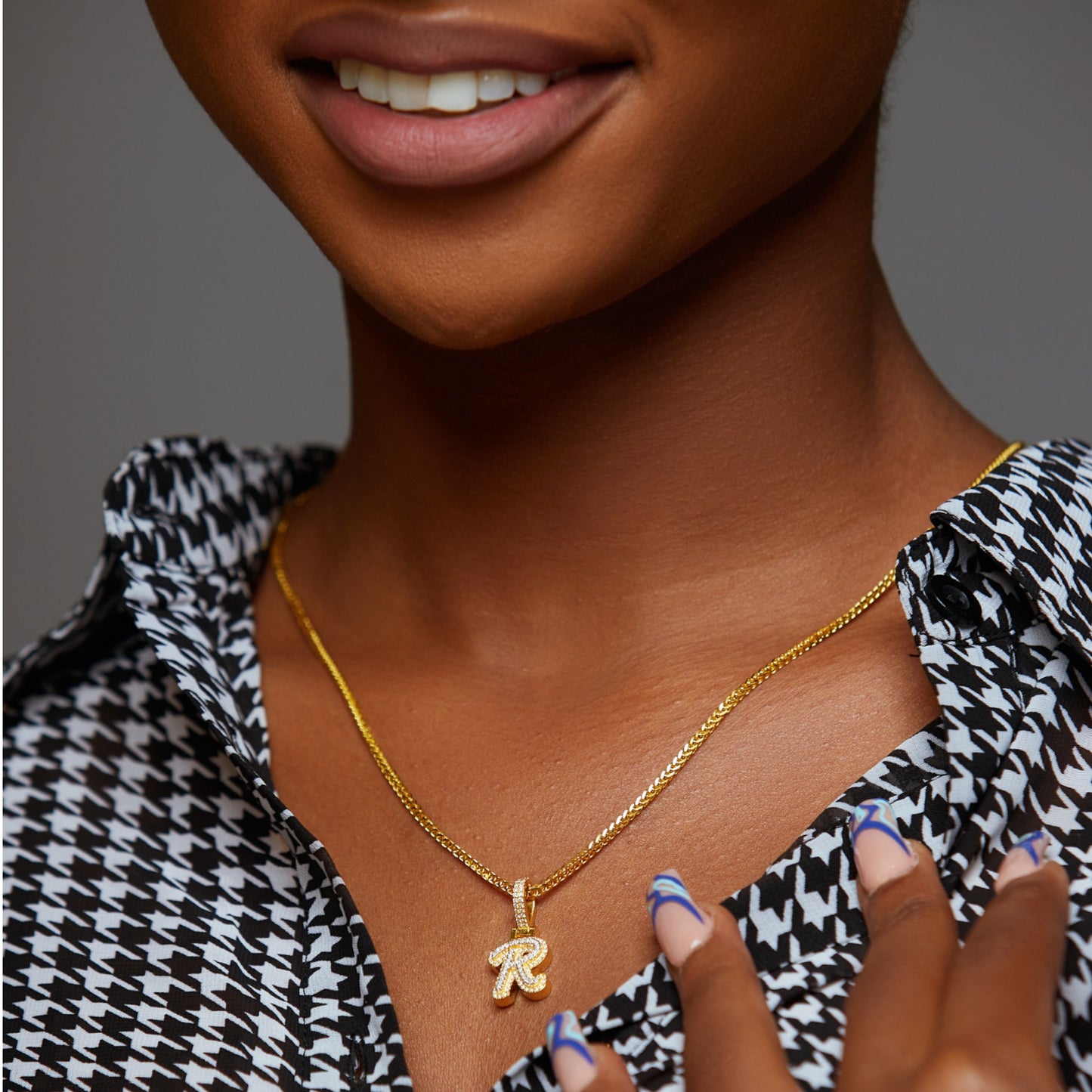 Bibi 0.14ct Initial Natural Diamond Pendant in 18KT Gold