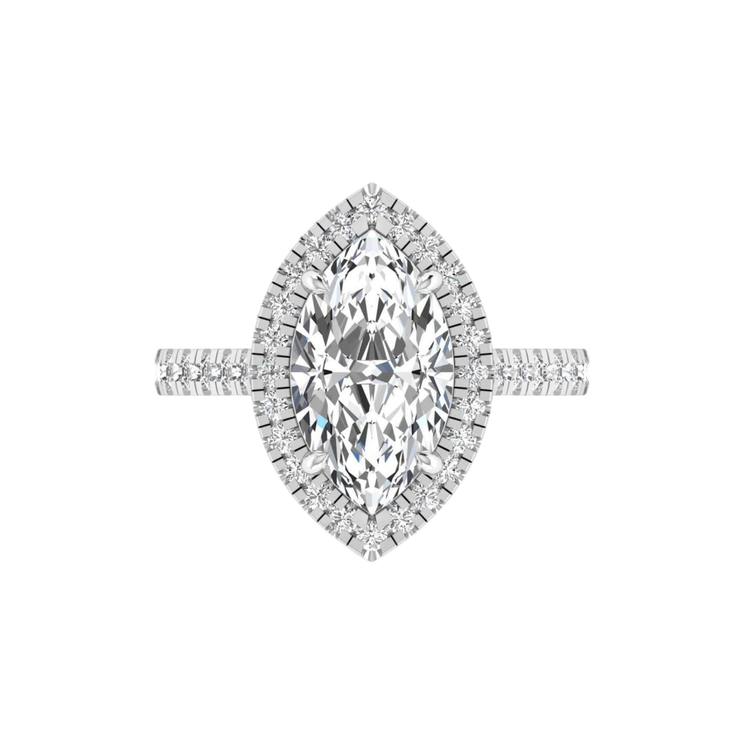 Jackie Marquise Cut Moissanite in 925 Sterling Silver