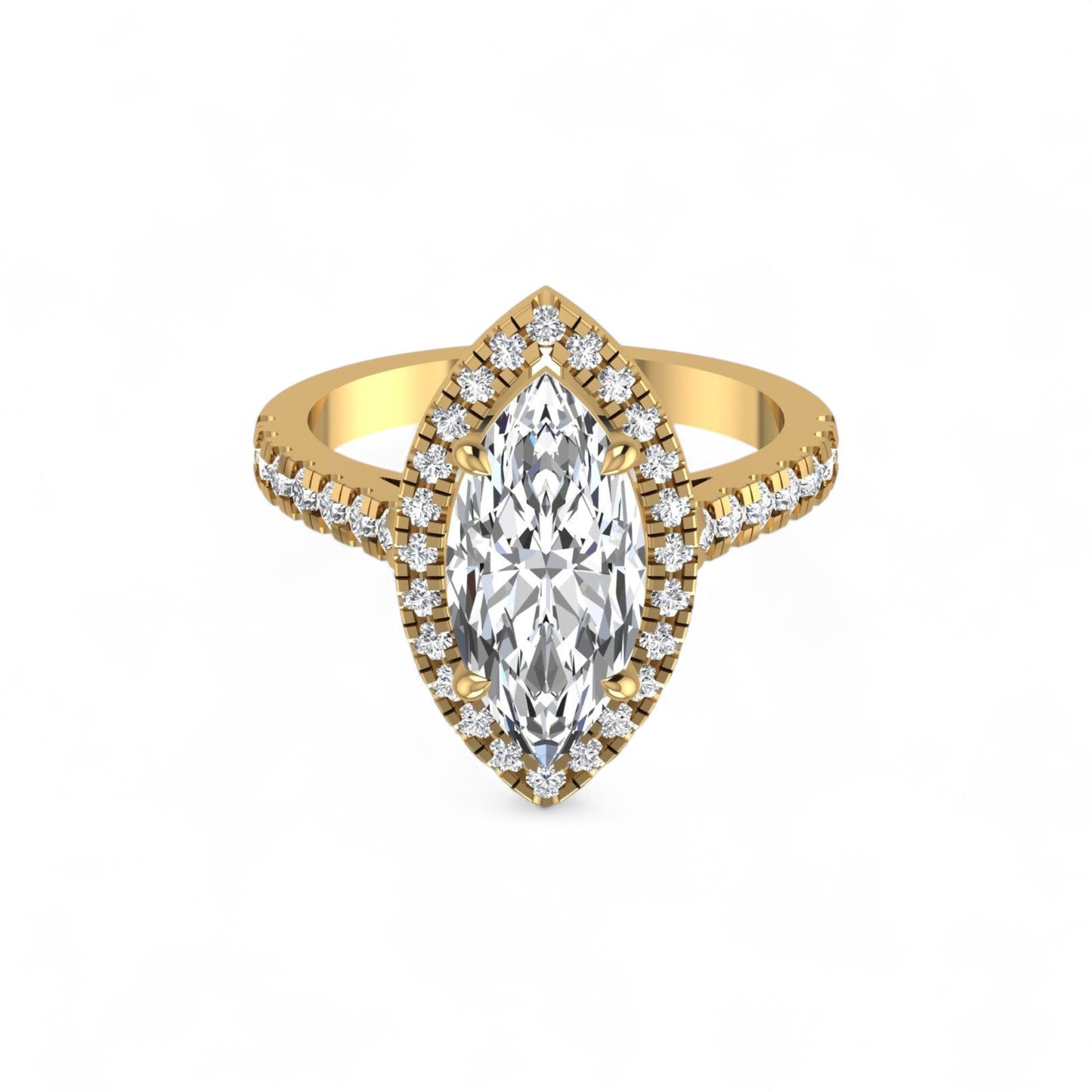 Jackie Marquise Cut Diamond Ring in 18K Gold