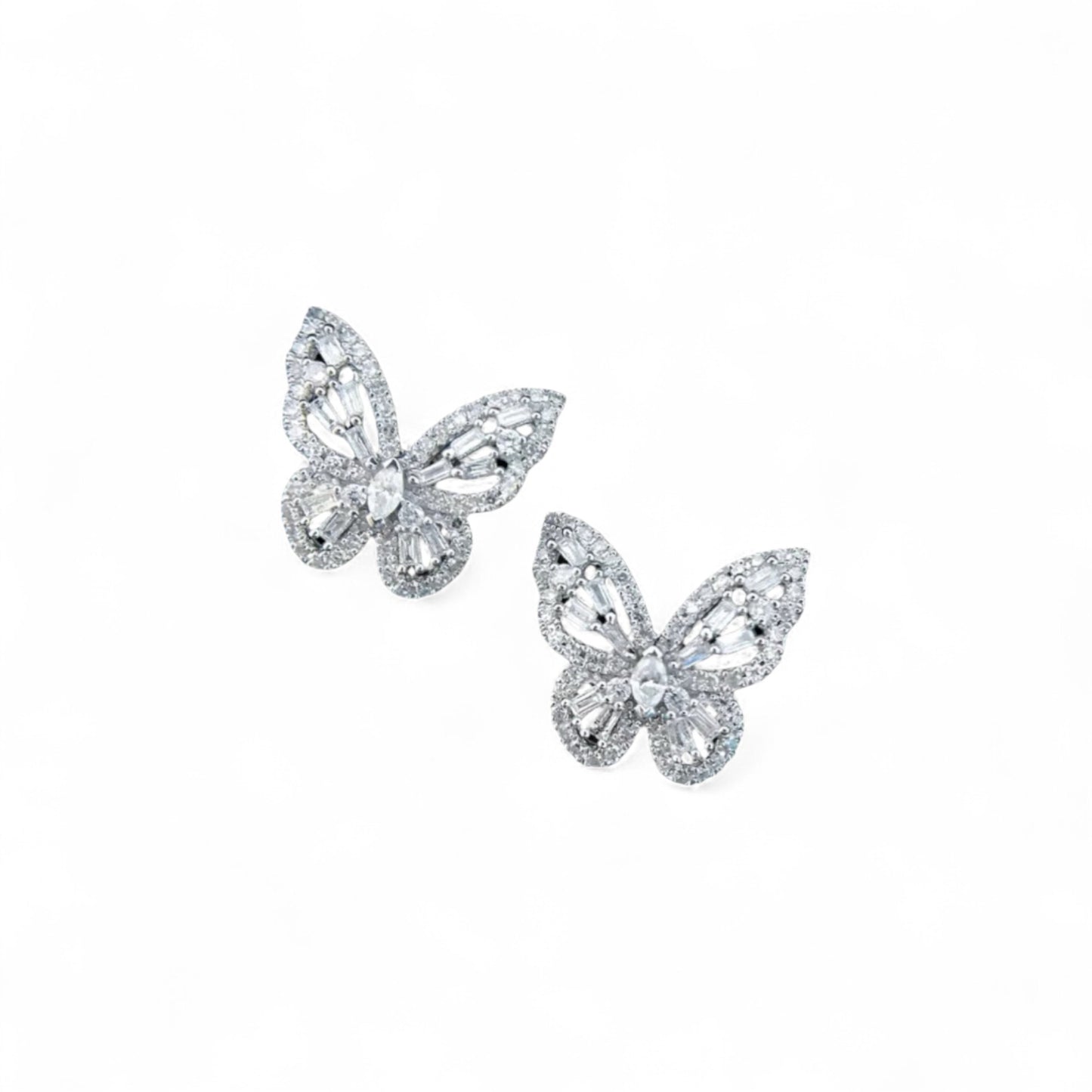 Jane Butterfly Diamond Studs in 18KT Gold