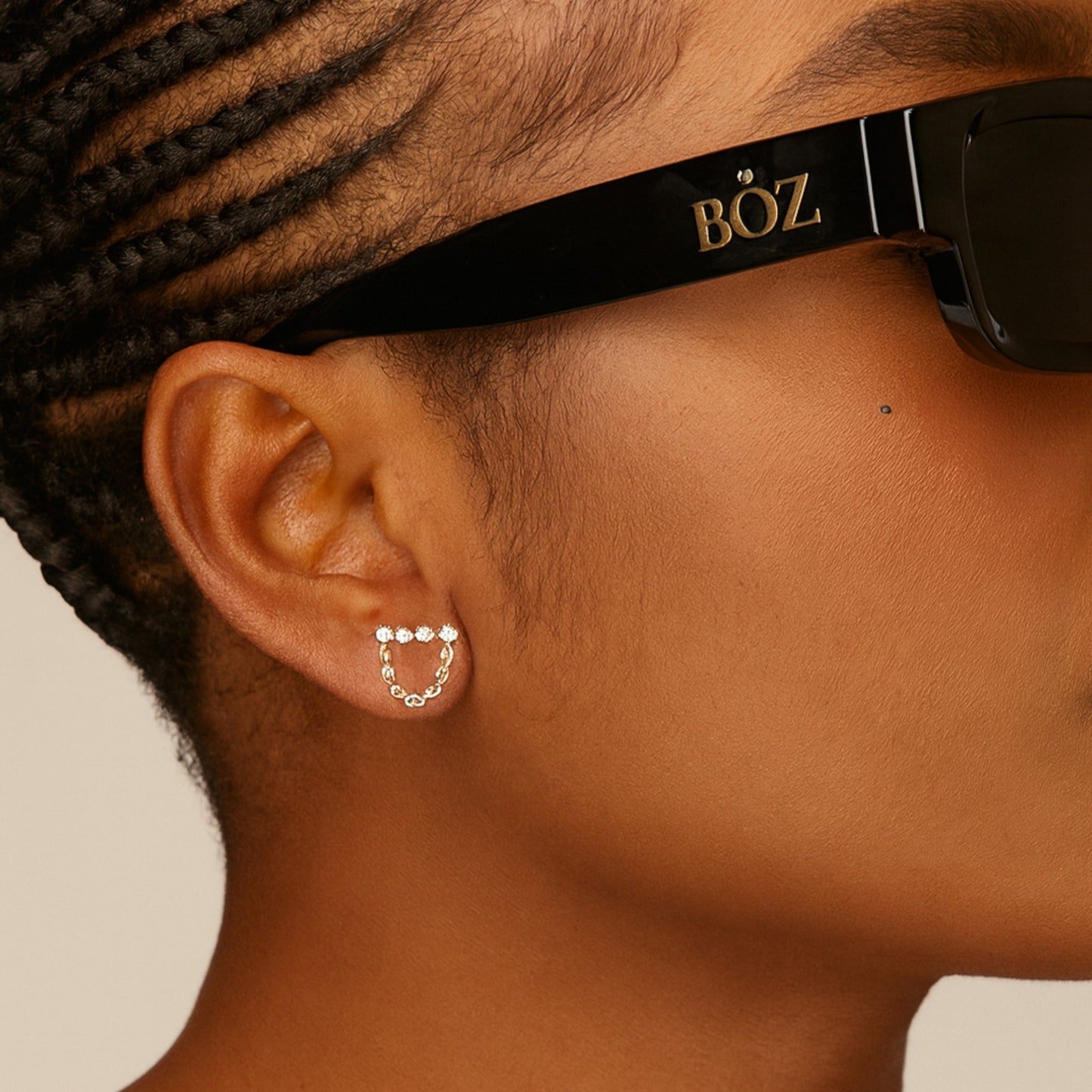 Labrinth Drop Diamond Earrings in 18KT Gold