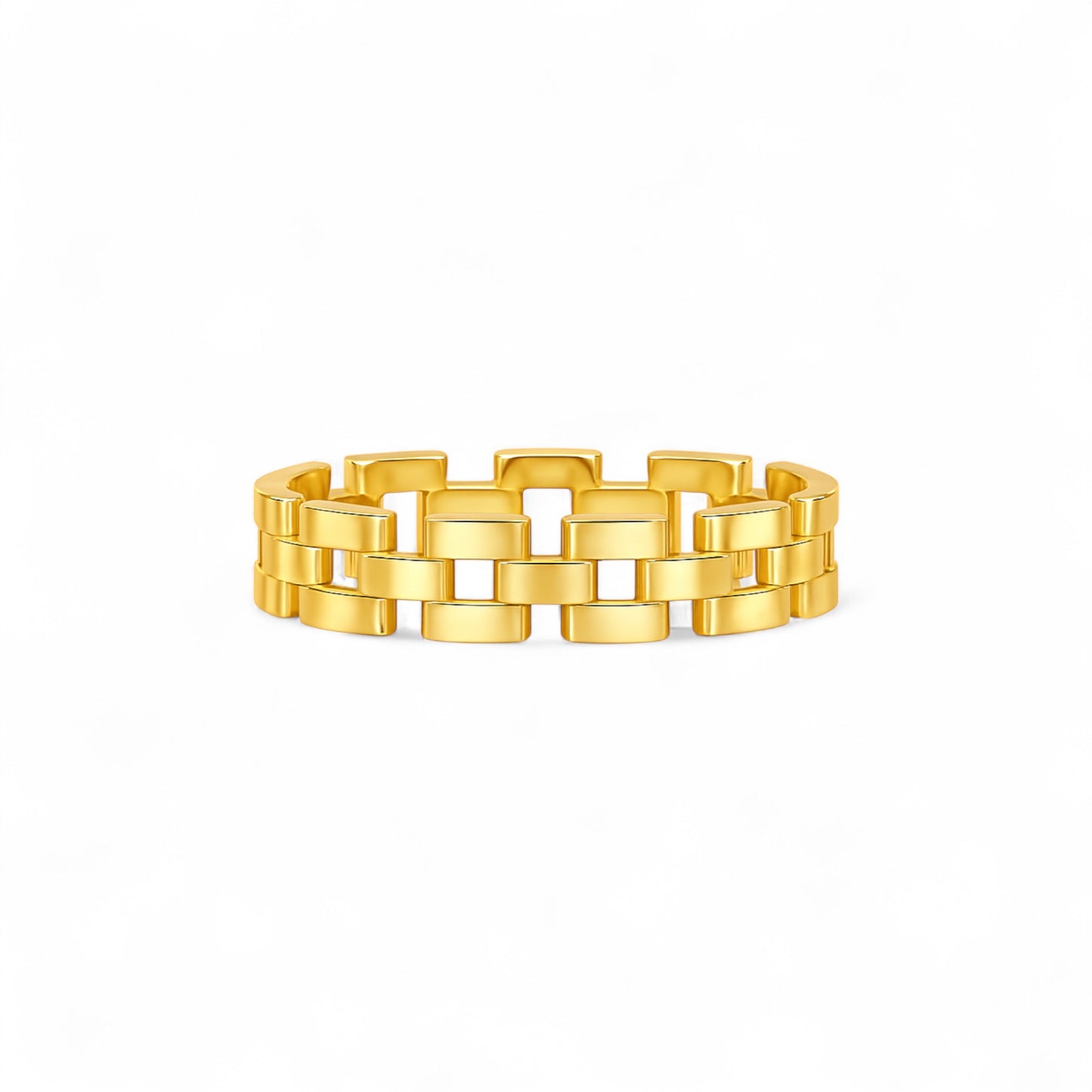 BOZ Link Band in 18K Gold