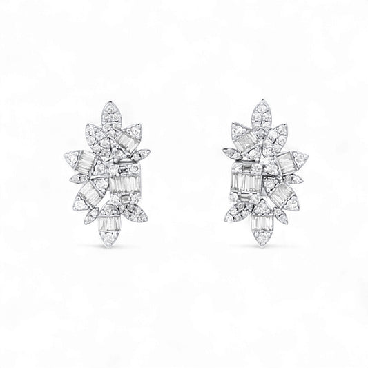 Lyra Natural Diamond Studs in 18KT Gold