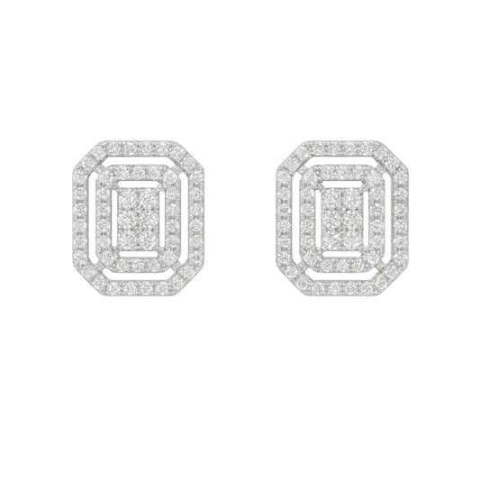 Malawi Natural Diamond Stud in 18KT Gold