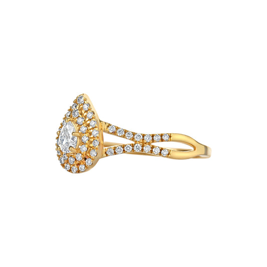 Natalie Pear Natural Diamond Engagement Ring