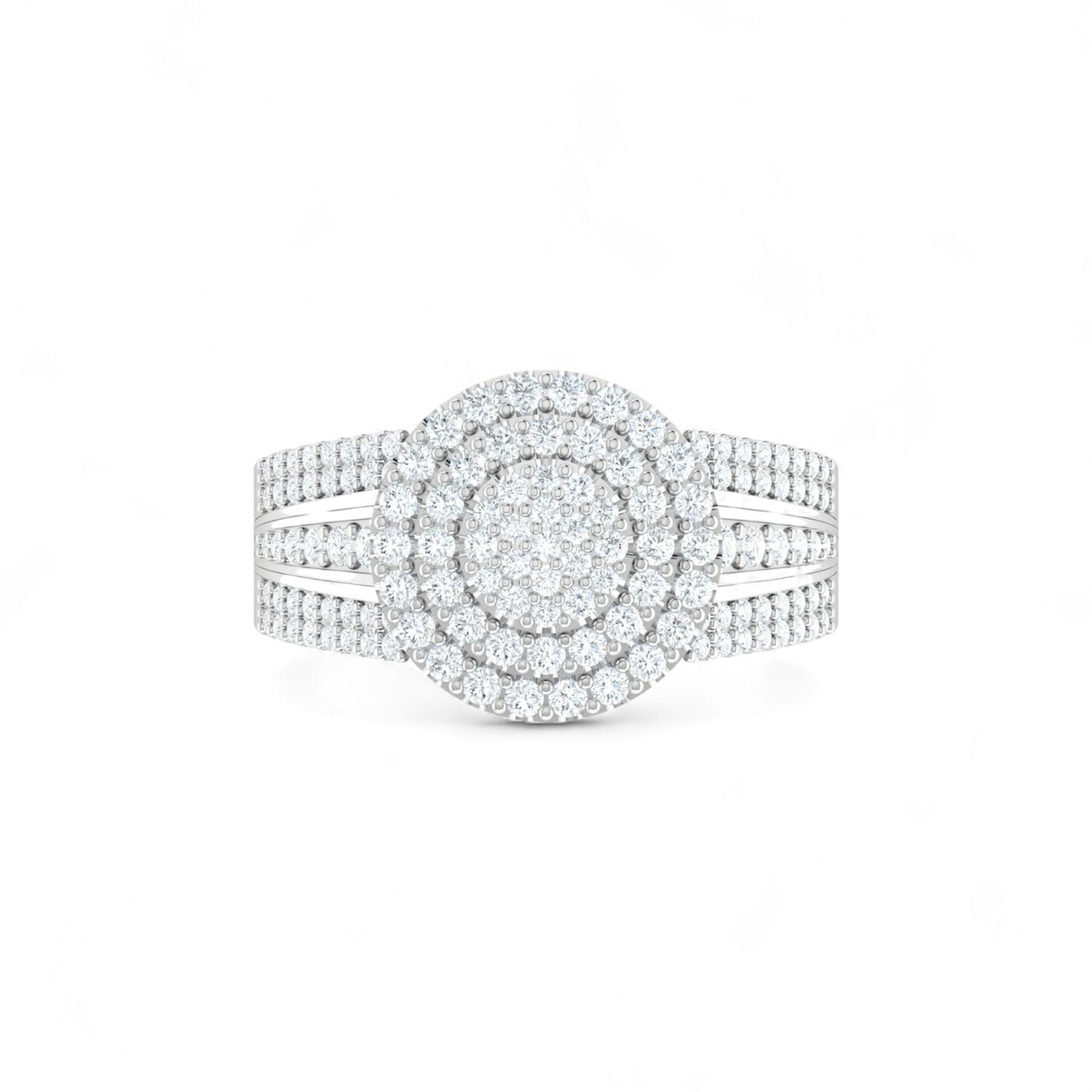 Diamond ring with a white background