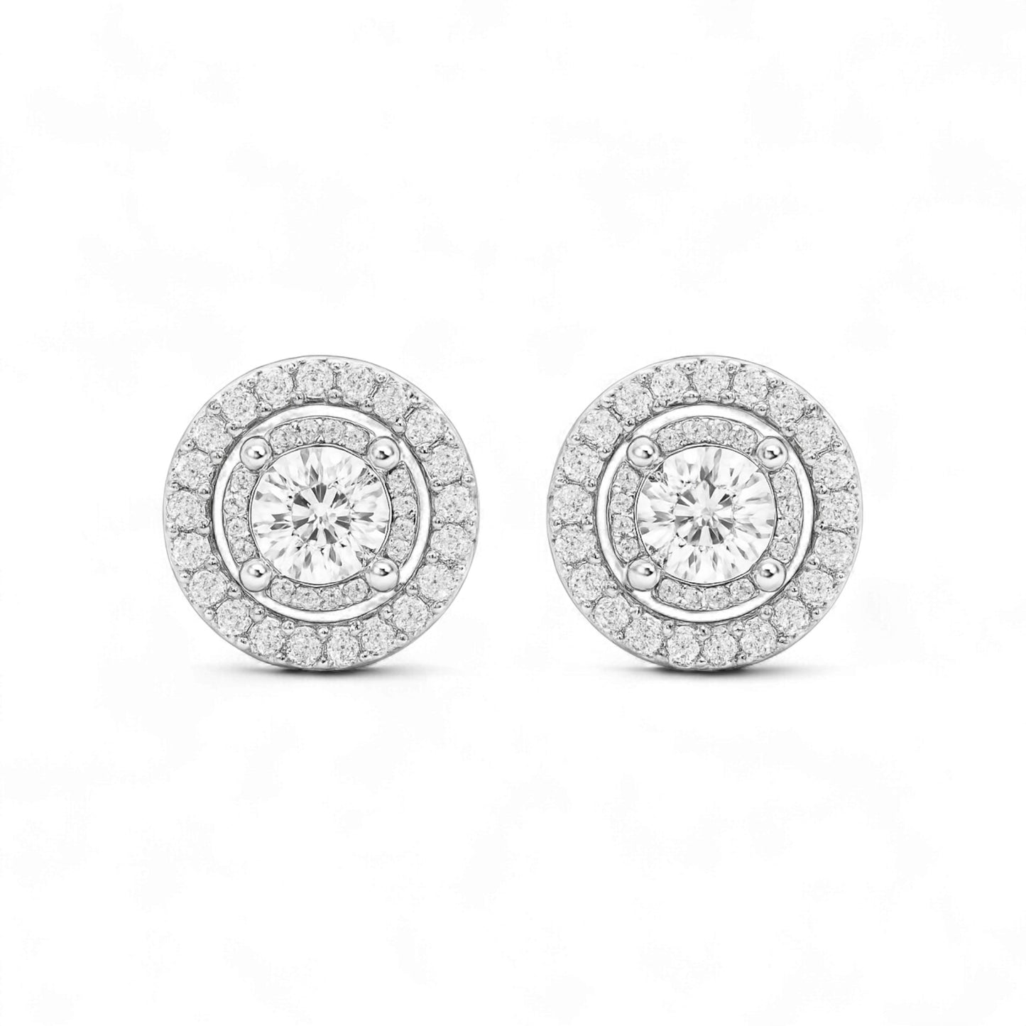 Orbit Diamond Stud Earrings in 18KT Gold