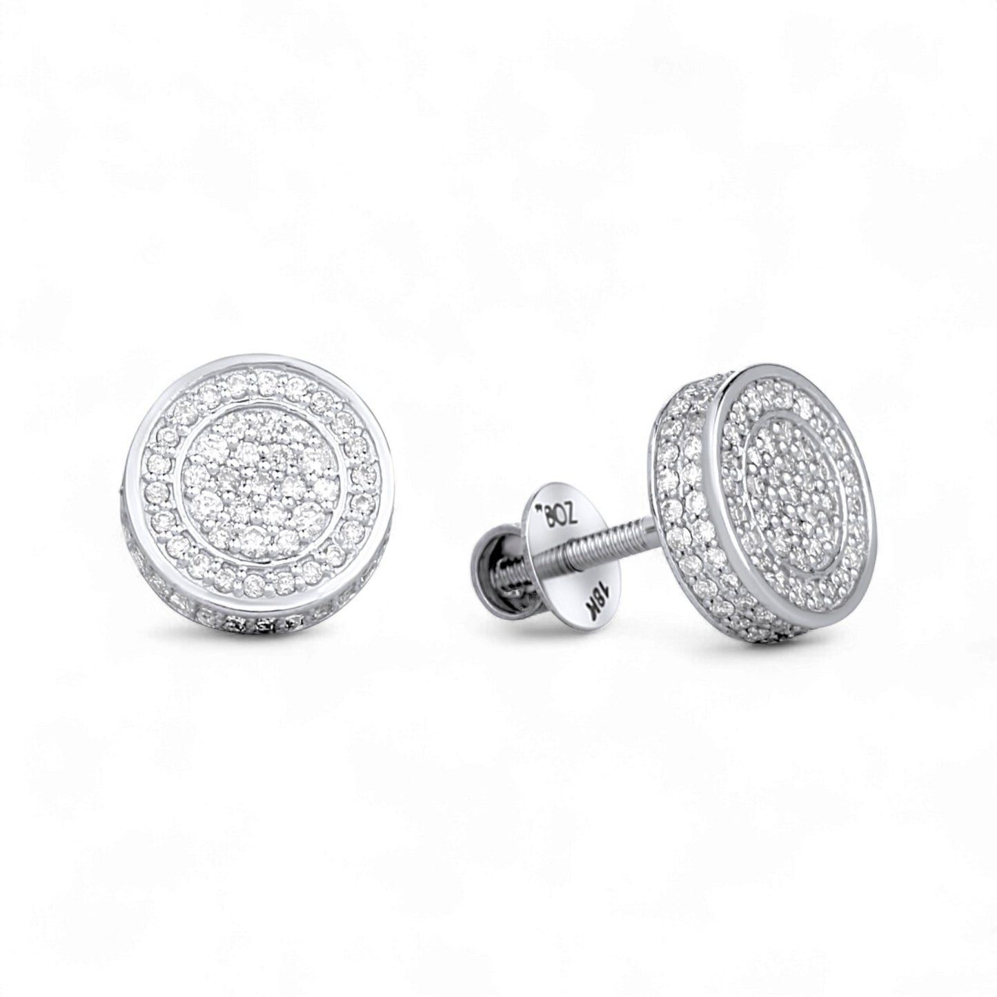 Leon Diamond Stud Earrings in 18KT Gold