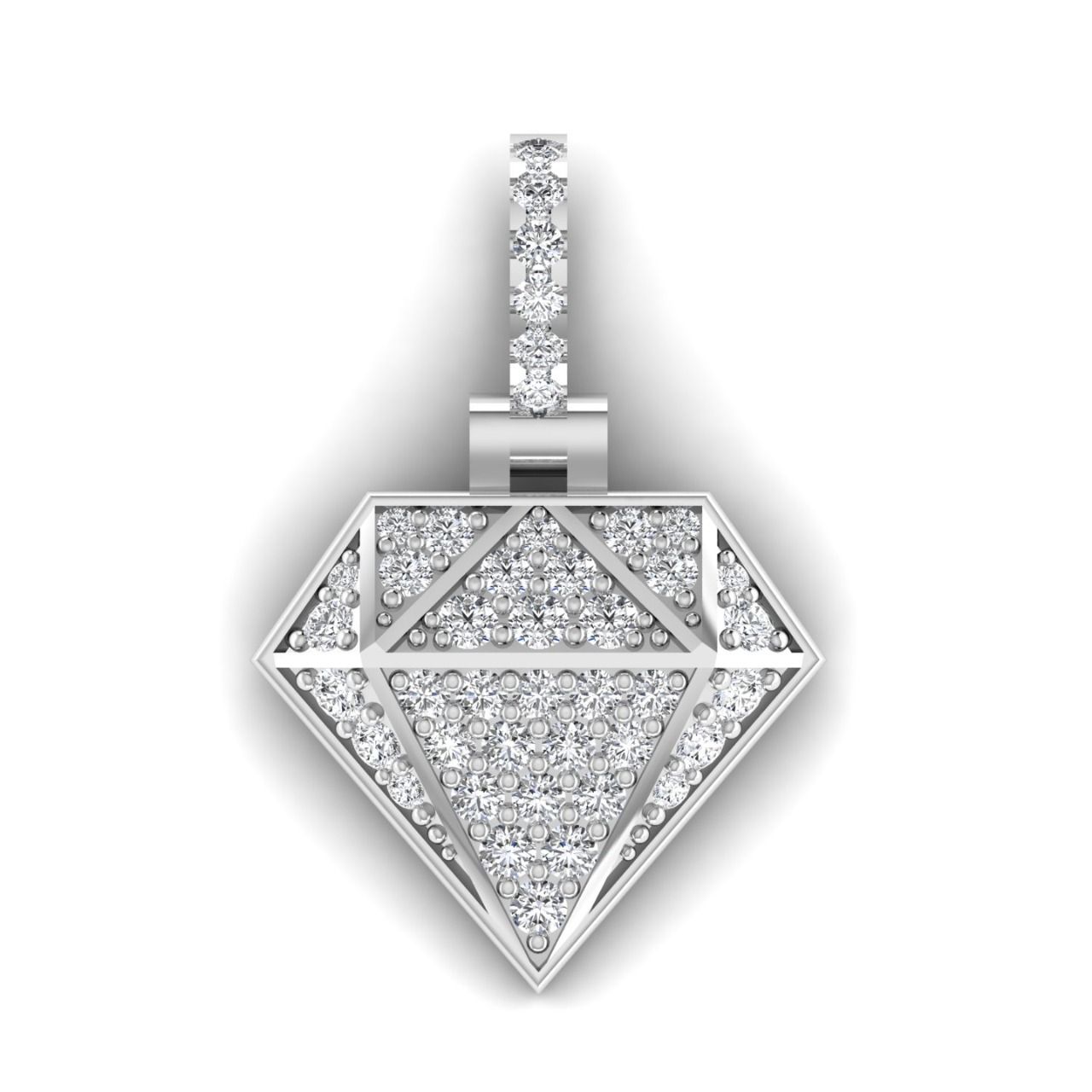 Prism Moissanite Pendant in 925 Sterling Silver