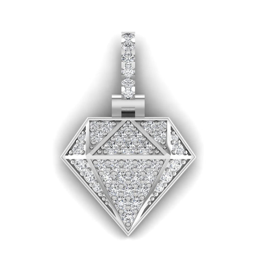 Prism Moissanite Pendant in 925 Sterling Silver