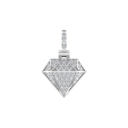 Prism Moissanite Pendant in 925 Sterling Silver