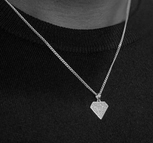 Prism Moissanite Pendant in 925 Sterling Silver