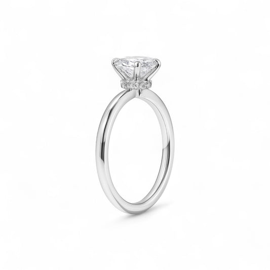 Phoebe CZ Engagement Ring in 18K Gold