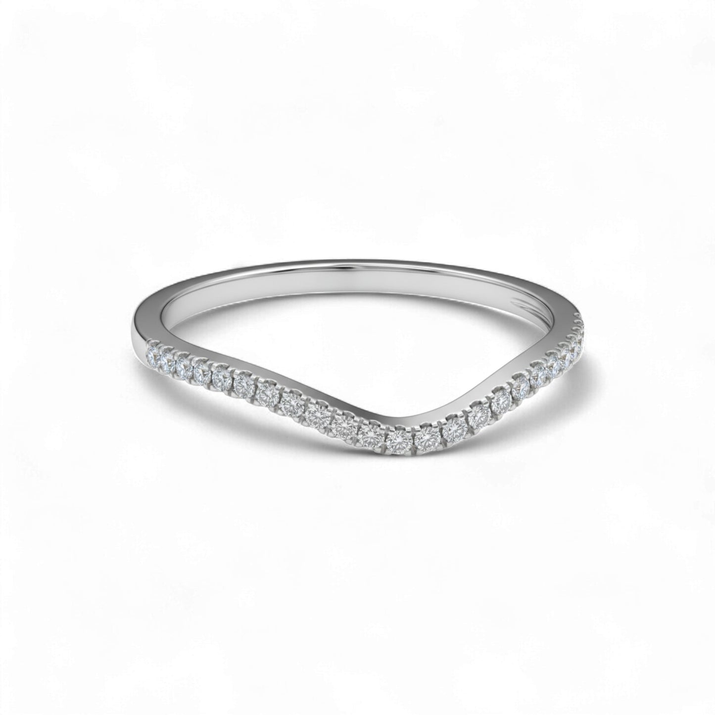 Precious Curve Natural Diamond Band in 10KT Gold