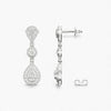 Diamond earrings on a white background