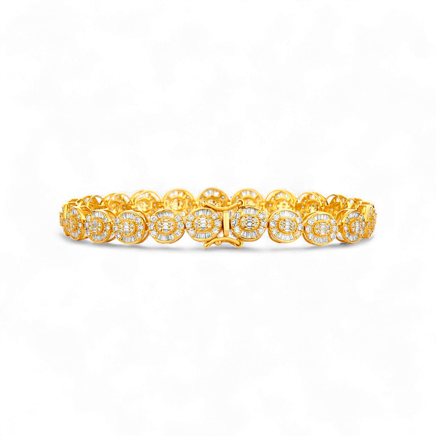 Eros Oval Baguette Bracelet in 18KT Gold