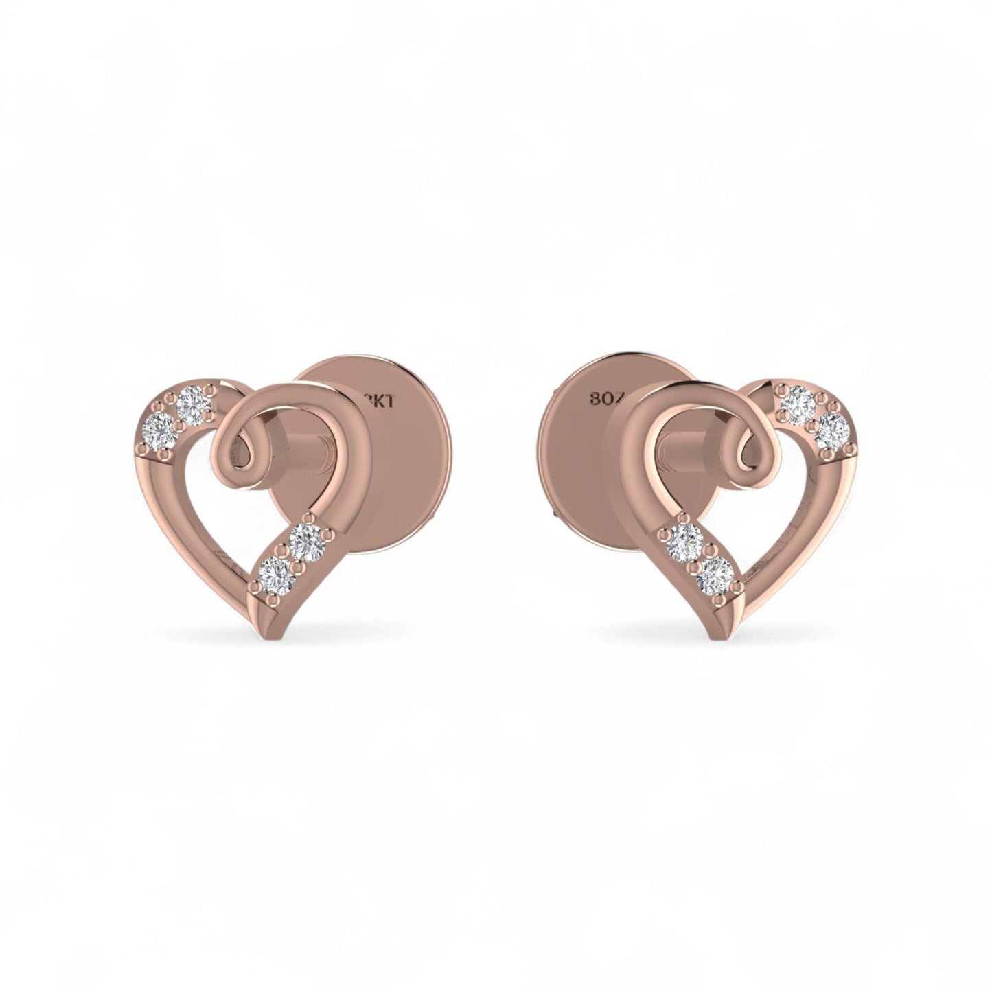 Vivra Natural Diamond Earrings in 18KT Gold