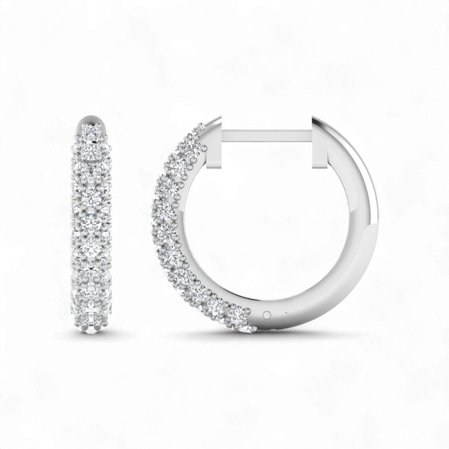 Nadine Diamond Hoop Earrings in 18KT Gold