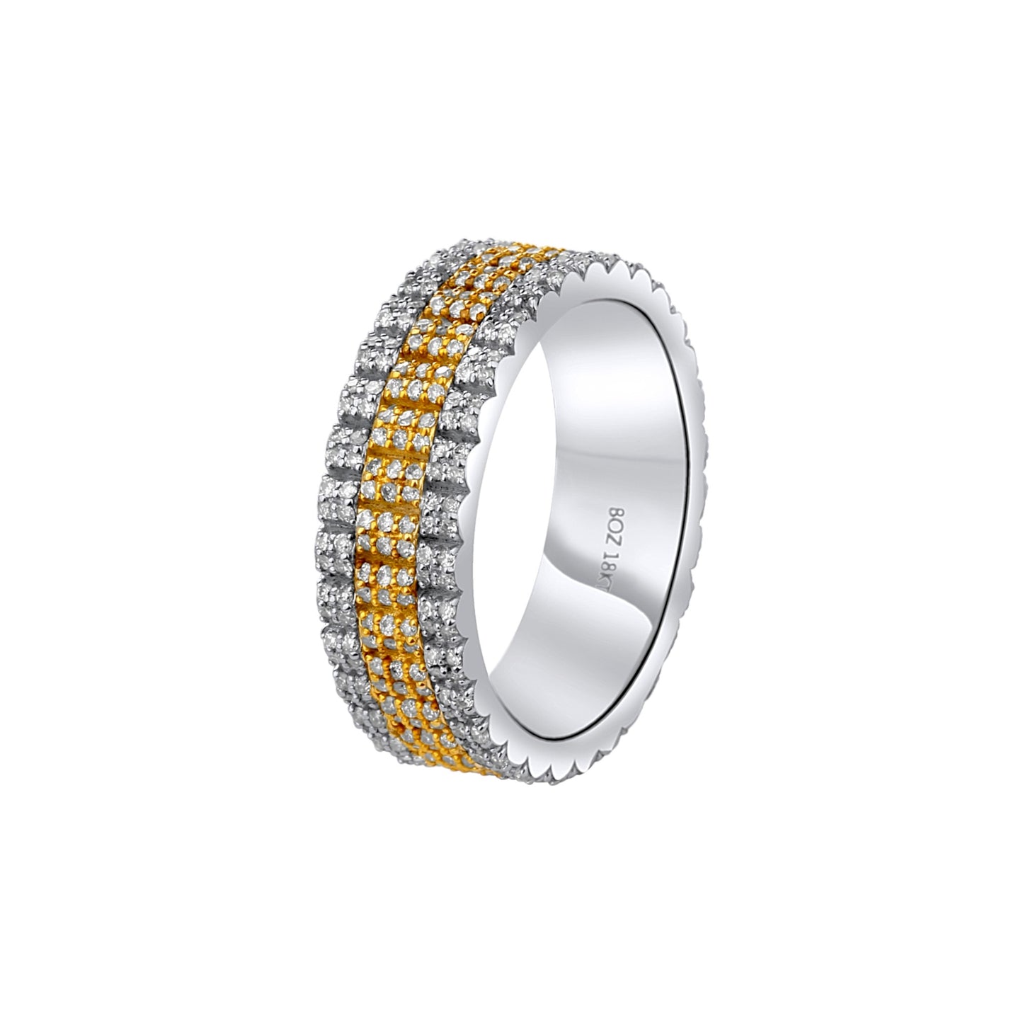 Zeus 360 Natural Diamond Band in 18K Gold