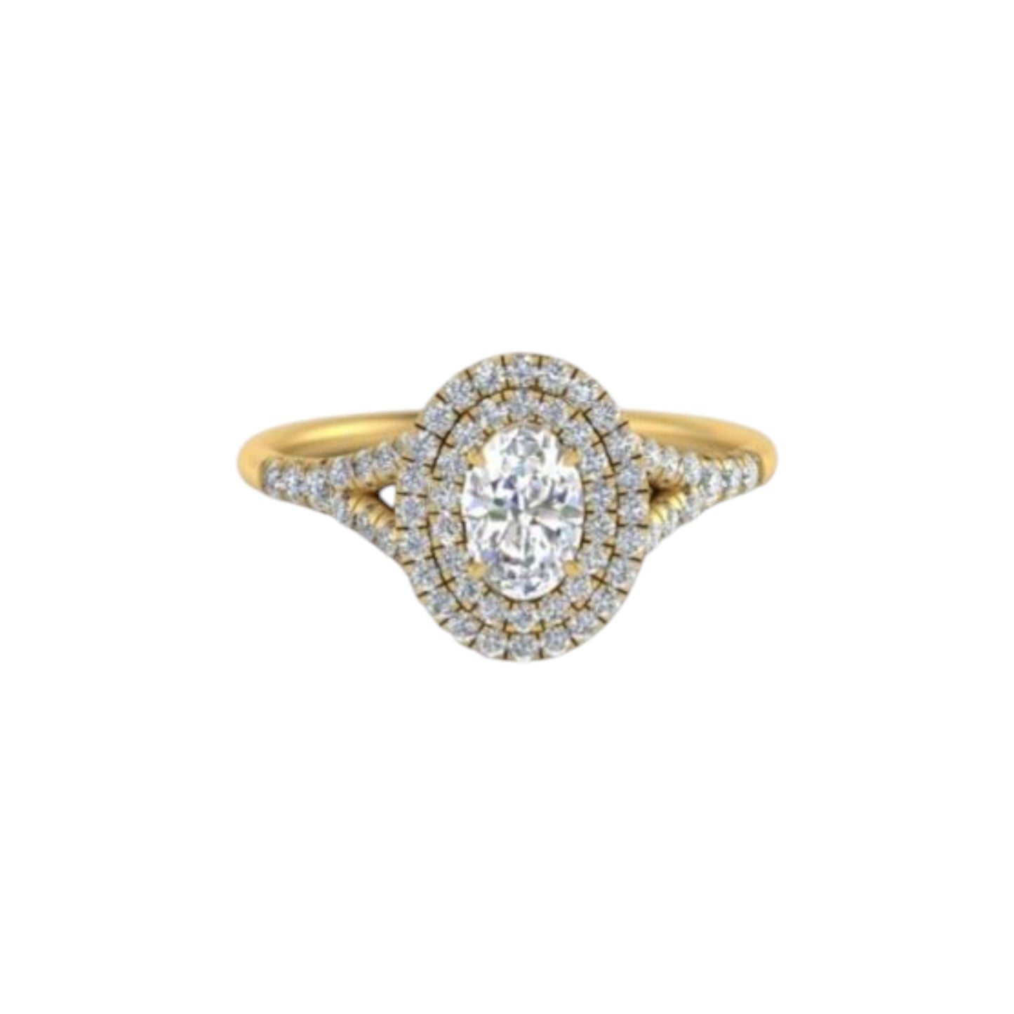Zuri Diamond Engagement Ring in 18K Gold