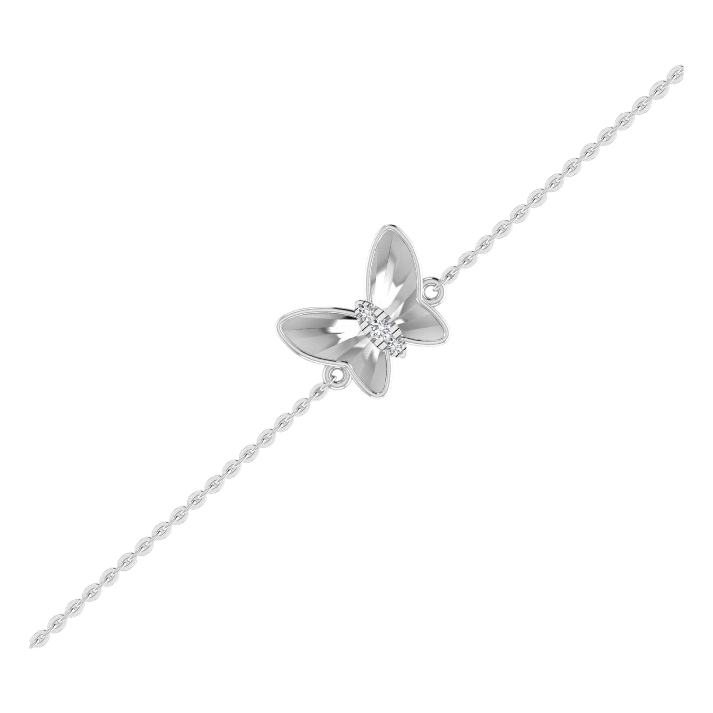 Flutura Butterfly Natural Diamond Bracelet in 18KT Gold