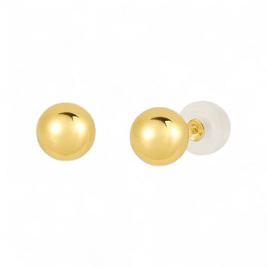 Gold Ball Studs in 18KT Gold